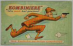 Nick-Knatterton-Brettspiel: ‚Kombiniere - Wer mich hat, gewinnt‘, Deckel, 1950er, Privatbesitz