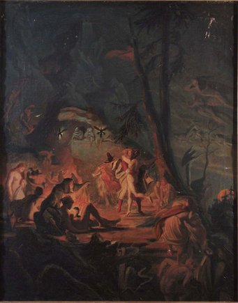 Heinrich Ruland (zugeschr.), Walpurgisnacht, 19. Jh., Öl auf Leinwand, Museen der Stadt Bamberg, Inv. Nr. 178D