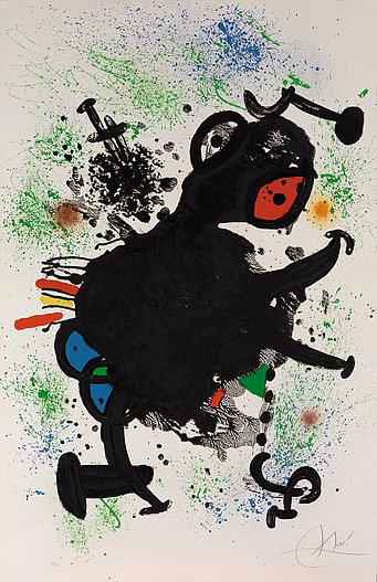 Joan Miró: 'La Rhinocérine', Farblithografie 1971, © Successió Miró/VG Bild-Kunst, Bonn 2012