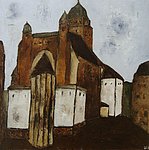 Die Bamberger Synagoge, Alexander Dettmar, Oel auf Leinwand, 100 x 100 cm, 2011