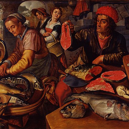 Fischmarkt, Kopie nach Joachim Beuckelaer (Antwerpen um 1533–1575 Antwerpen), 1597 oder 1607