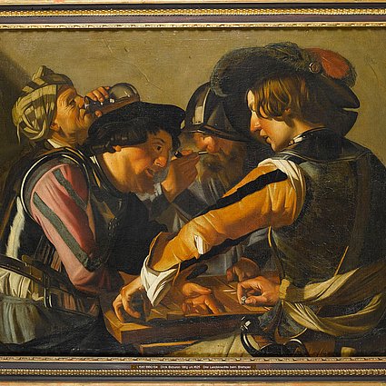 nach Dirck van Baburen, Landsknechte beim Spiel, um 1622