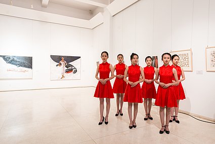 Szene im Yuan Xiang Arts Museum, Kunming, China, Anfang 2019